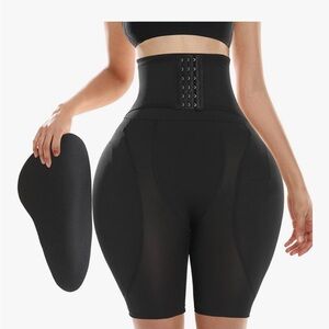 Seamless Black High-Waisted Shapewear Shorts